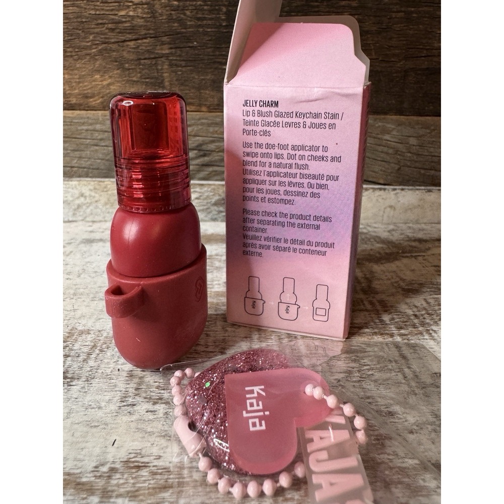 Kaja Jelly Charm Lip + Blush Glazed Keychain Stain 02 Squeeze Guava | MSRP = $25 - Picture 4 of 4